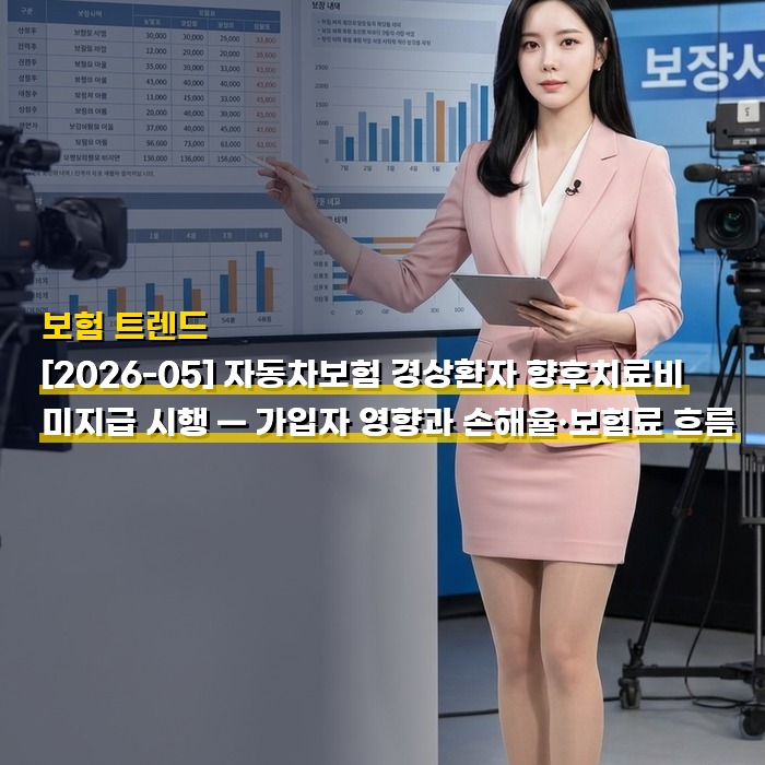 [2026-05] 자동차보험 경상환자 향후치료비 미지급 시행 — 가입자 영향과 손해율·보험료 흐름