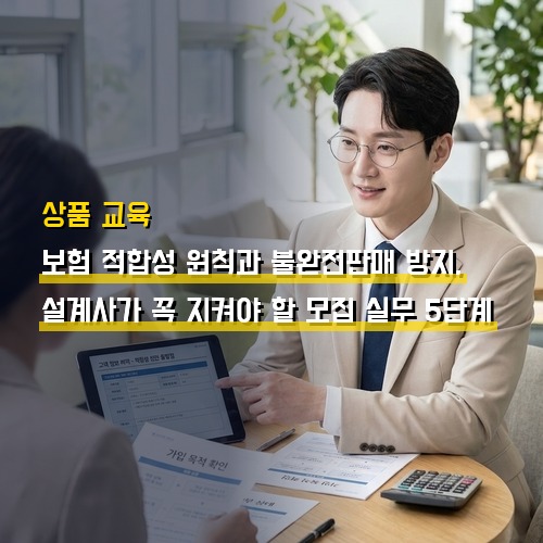보험 적합성 원칙과 불완전판매 방지, 설계사가 꼭 지켜야 할 모집 실무 5단계