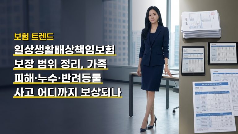 일상생활배상책임보험 보장 범위 정리, 가족 피해·누수·반려동물 사고 어디까지 보상되나