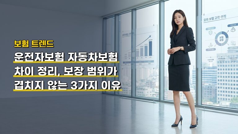운전자보험 자동차보험 차이 정리, 보장 범위가 겹치지 않는 3가지 이유