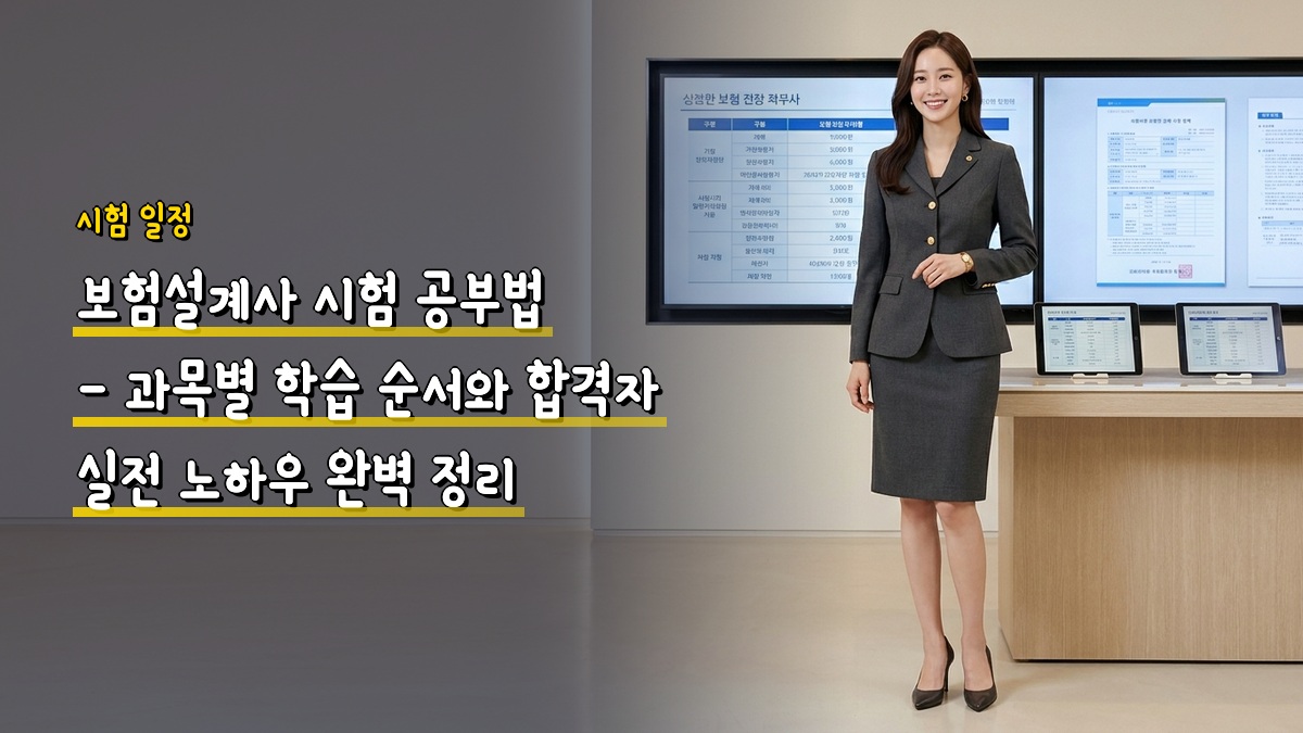 보험설계사 시험 공부법 — 과목별 학습 순서와 합격자 실전 노하우 완벽 정리