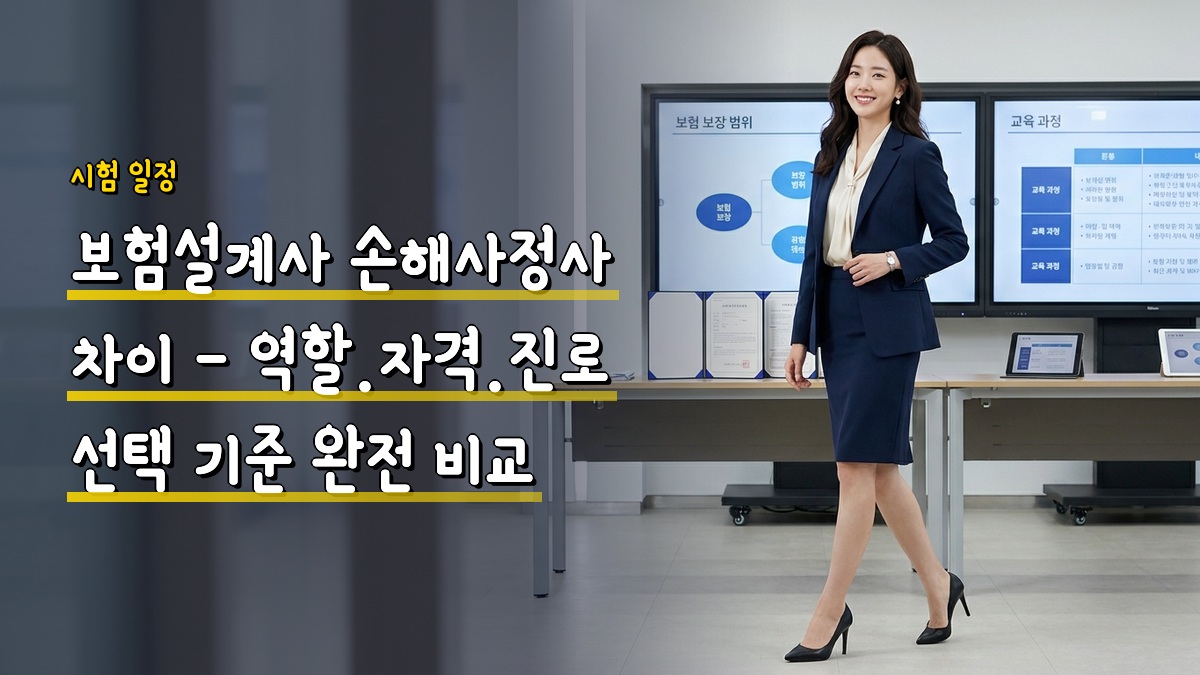 보험설계사 손해사정사 차이 — 역할·자격·진로 선택 기준 완전 비교