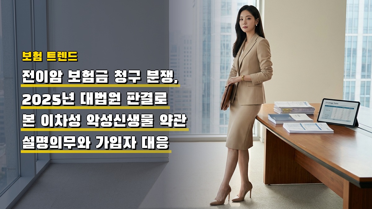 전이암 보험금 청구 분쟁, 2025년 대법원 판결로 본 이차성 악성신생물 약관 설명의무와 가입자 대응