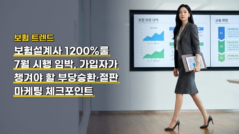 보험설계사 1200%룰 7월 시행 임박, 가입자가 챙겨야 할 부당승환·절판 마케팅 체크포인트