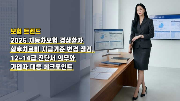 2026 자동차보험 경상환자 향후치료비 지급기준 변경 정리, 12~14급 진단서 의무와 가입자 대응 체크포인트