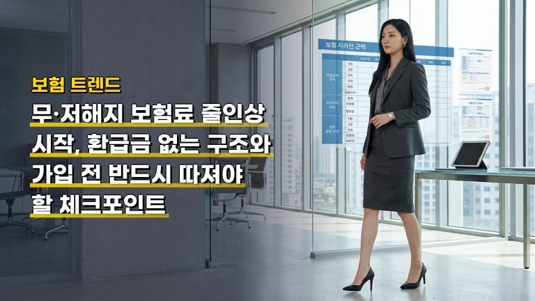 무·저해지 보험료 줄인상 시작, 환급금 없는 구조와 가입 전 반드시 따져야 할 체크포인트