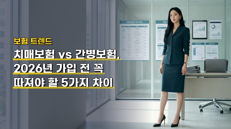 치매보험 vs 간병보험, 2026년 가입 전 꼭 따져야 할 5가지 차이