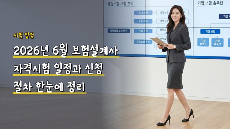 2026년 6월 보험설계사 자격시험 일정과 신청 절차 한눈에 정리