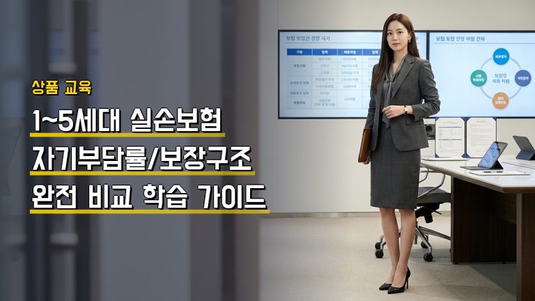 1~5세대 실손보험 자기부담률·보장구조 완전 비교 학습 가이드