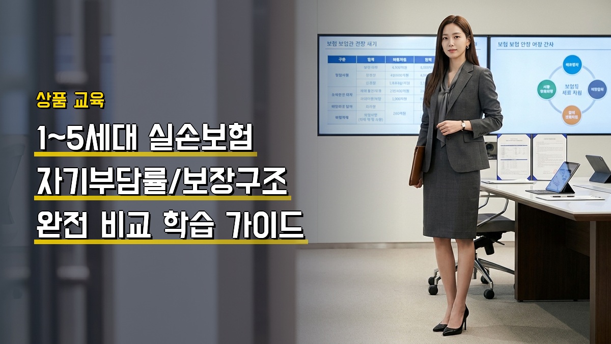 1~5세대 실손보험 자기부담률·보장구조 완전 비교 학습 가이드