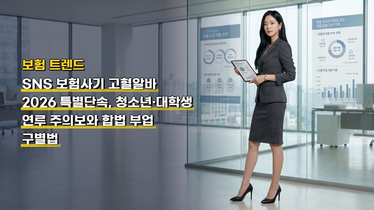 SNS 보험사기 고혈알바 2026 특별단속, 청소년·대학생 연루 주의보와 합법 부업 구별법