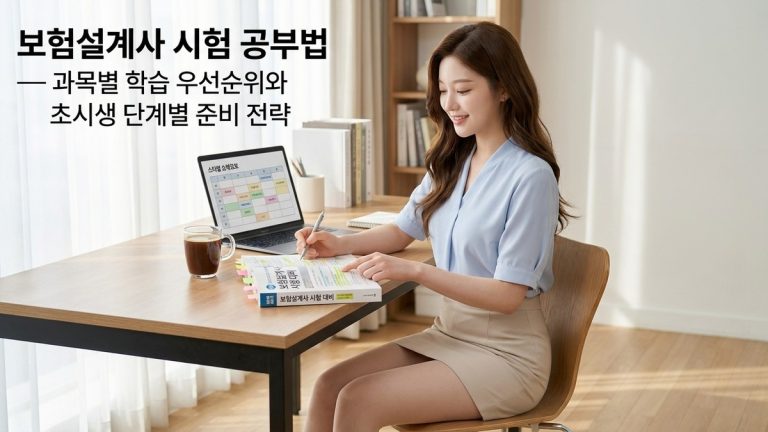 보험설계사 시험 공부법 — 과목별 학습 우선순위와 초시생 단계별 준비 전략
