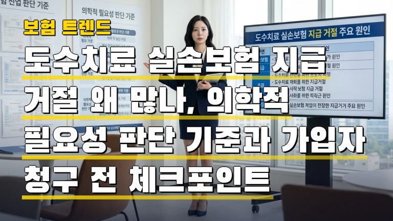 도수치료 실손보험 지급 거절 왜 많나, 의학적 필요성 판단 기준과 가입자 청구 전 체크포인트
