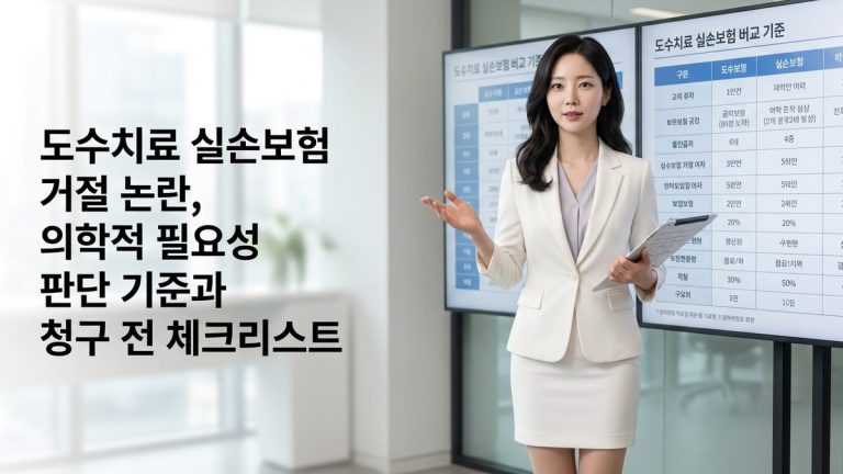 도수치료 실손보험 거절 논란, 의학적 필요성 판단 기준과 청구 전 체크리스트