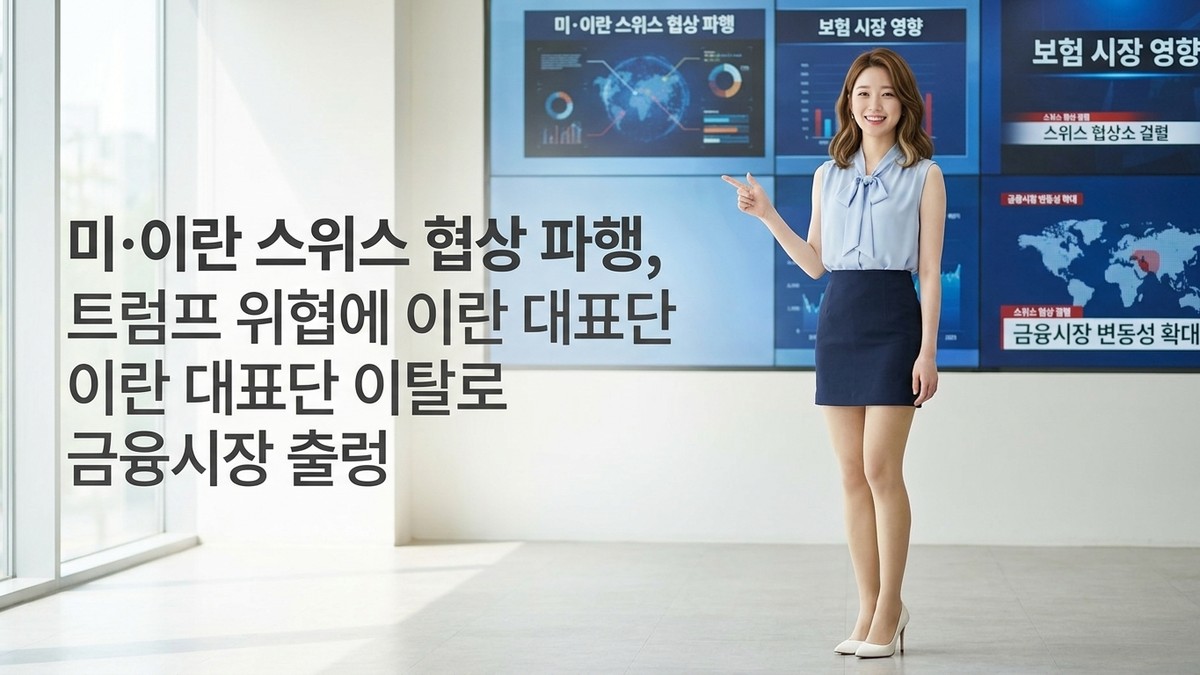 미·이란 스위스 협상 파행, 트럼프 위협에 이란 대표단 이탈로 금융시장 출렁