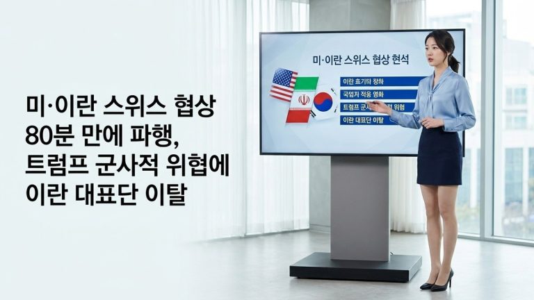 미·이란 스위스 협상 80분 만에 파행, 트럼프 군사적 위협에 이란 대표단 이탈