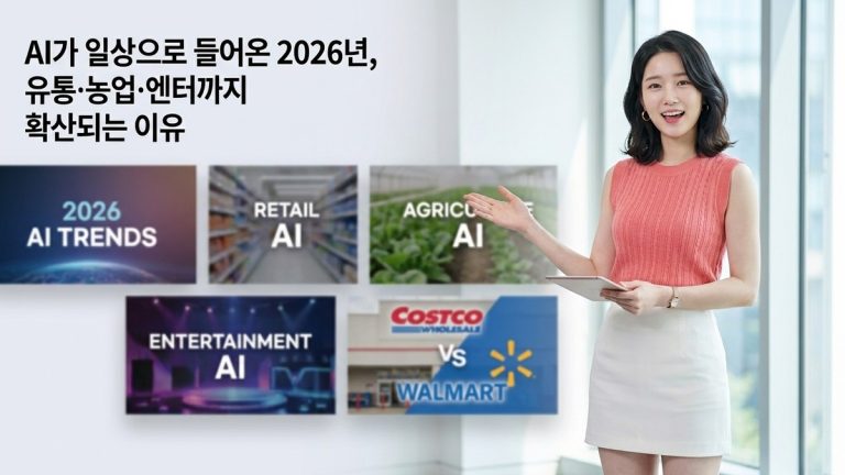 AI가 일상으로 들어온 2026년, 유통·농업·엔터까지 확산되는 이유