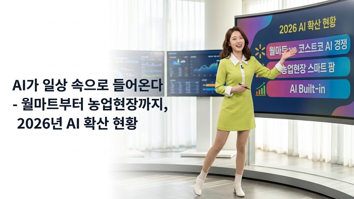 AI가 일상 속으로 들어온다 - 월마트부터 농업현장까지, 2026년 AI 확산 현황