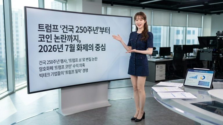 트럼프 '건국 250주년'부터 코인 논란까지, 2026년 7월 화제의 중심